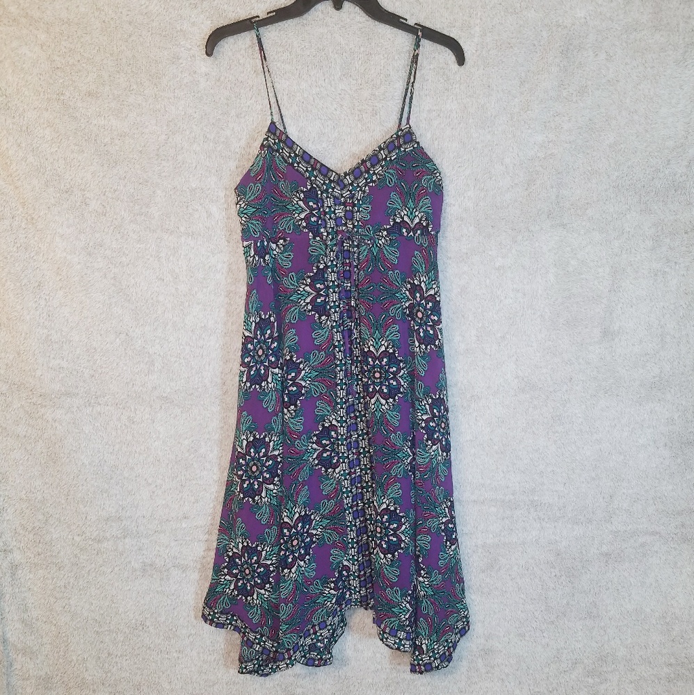 Beautiful boho hanky hemline Floral pattern dress